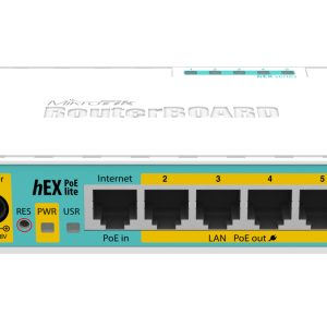 MikroTik hEX PoE Lite 5 Port Ethernet 4 PoE Router | RB750UPr2