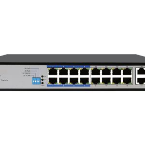 Scoop 16 Port Fast Ethernet AI PoE 150W 2 Gigabit 1SFP Switch