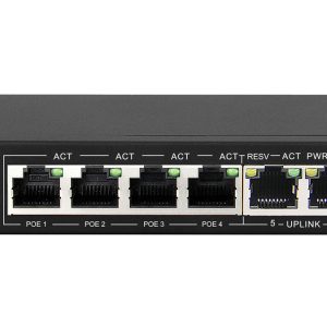 Scoop 6 Port Fast Ethernet 4 AI PoE 60W Switch